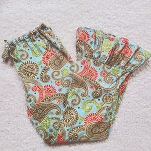 Mud pie ruffle flair pants| size S